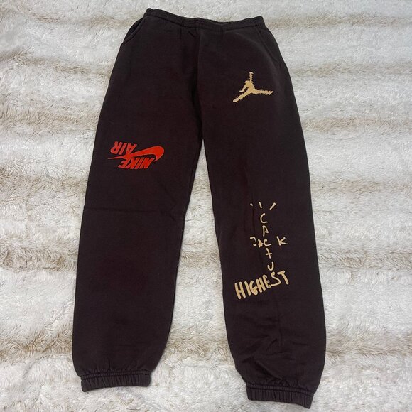 Nike Air Jordan x Cactus Jack by Travis Scott Highest Sweatpants in Brown Small